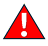 Red Triangle with an exclamation point inside it.